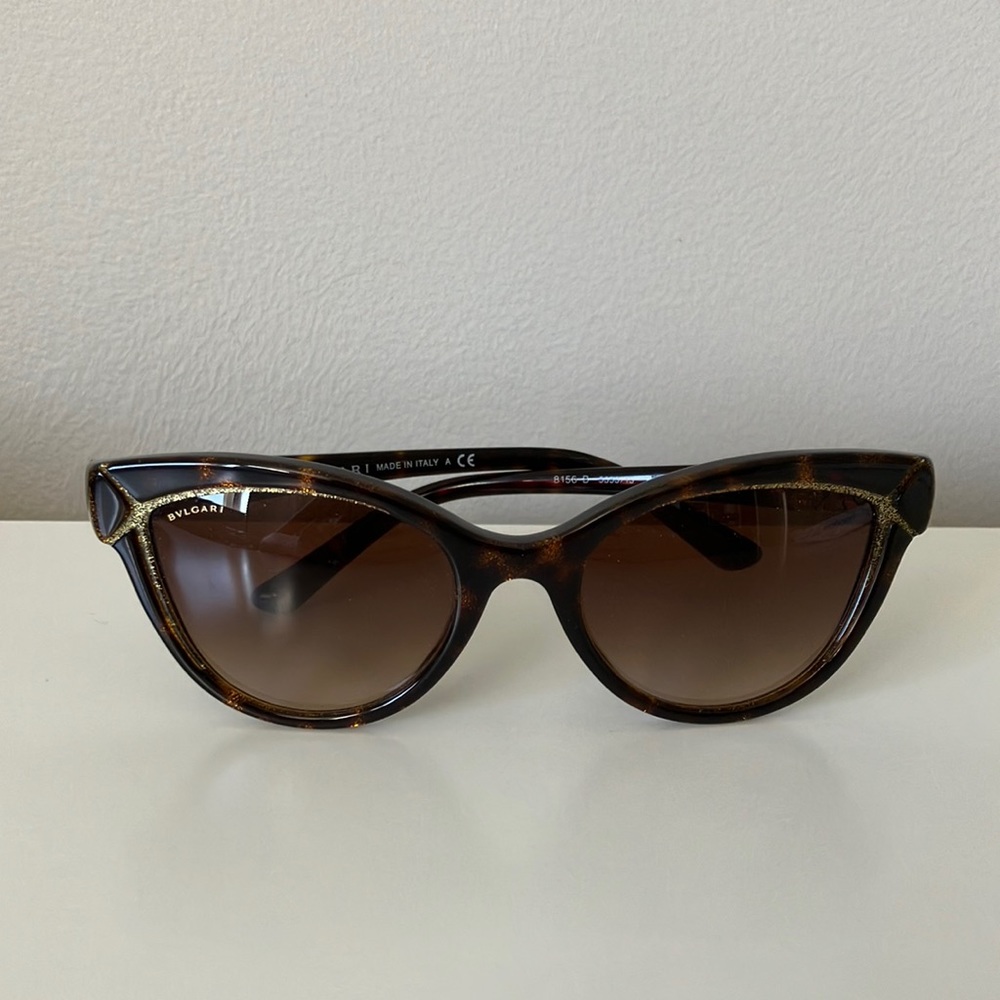 Bulgari Bvlgari Cateye Sunglasses, Tortishell Brown and Gold